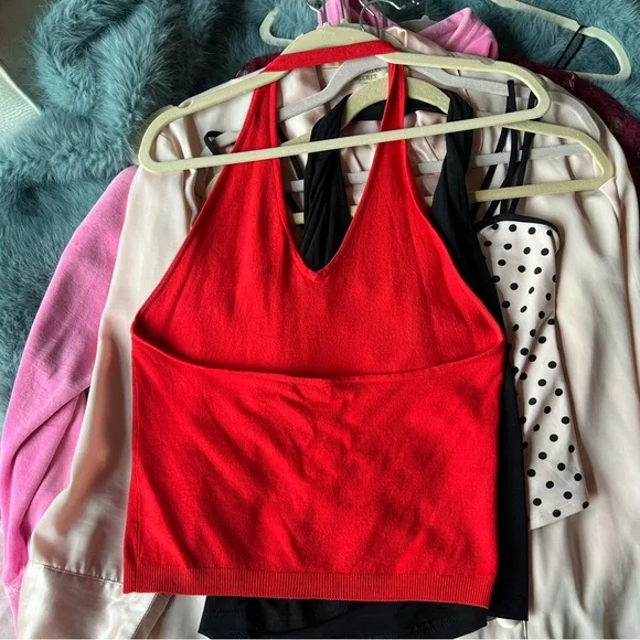 Vintage Y2K 90s sexy red halter top - Picture 2 of 7